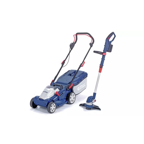 Spear & Jackson Cordless 34cm Lawnmower & 25cm Grass Trimmer