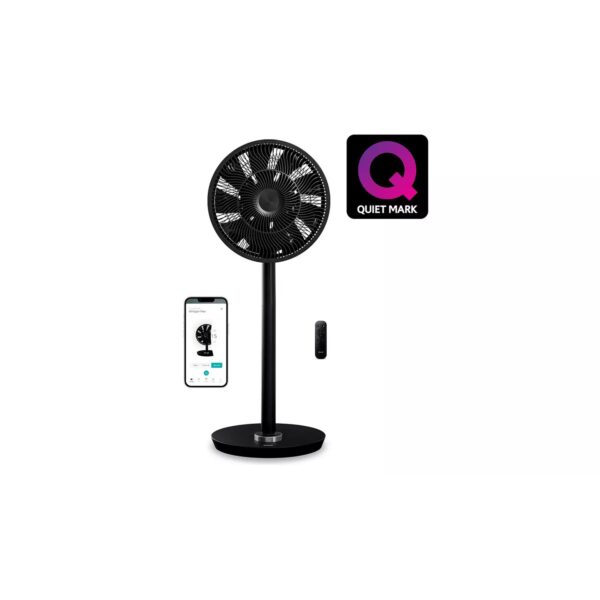 Duux Whisper Flex Black Pedestal Fan - 12 Inch